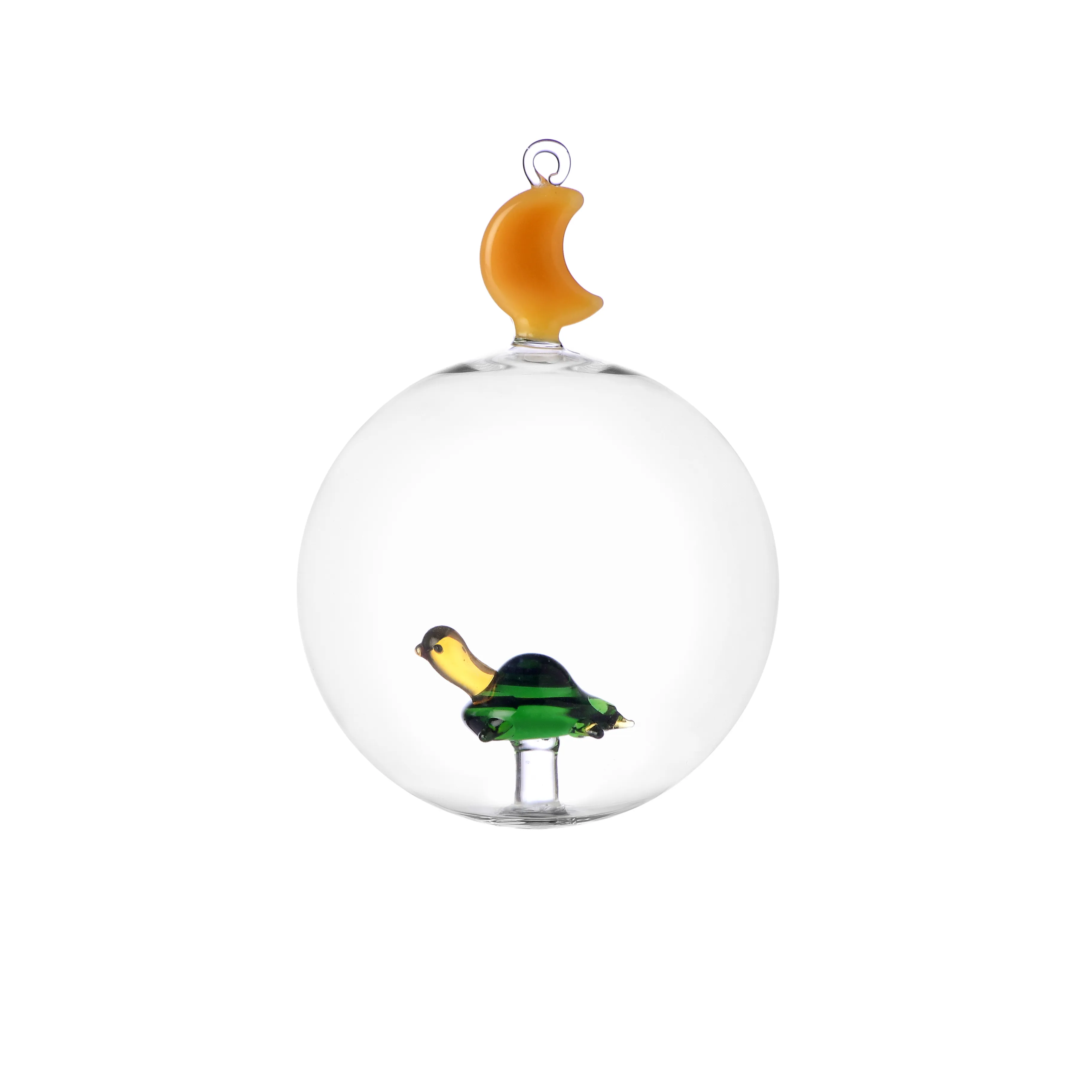 Palla Natale Tartaruga-Luna Ichendorf Collezione Woodland Tales  diametro 8 cm